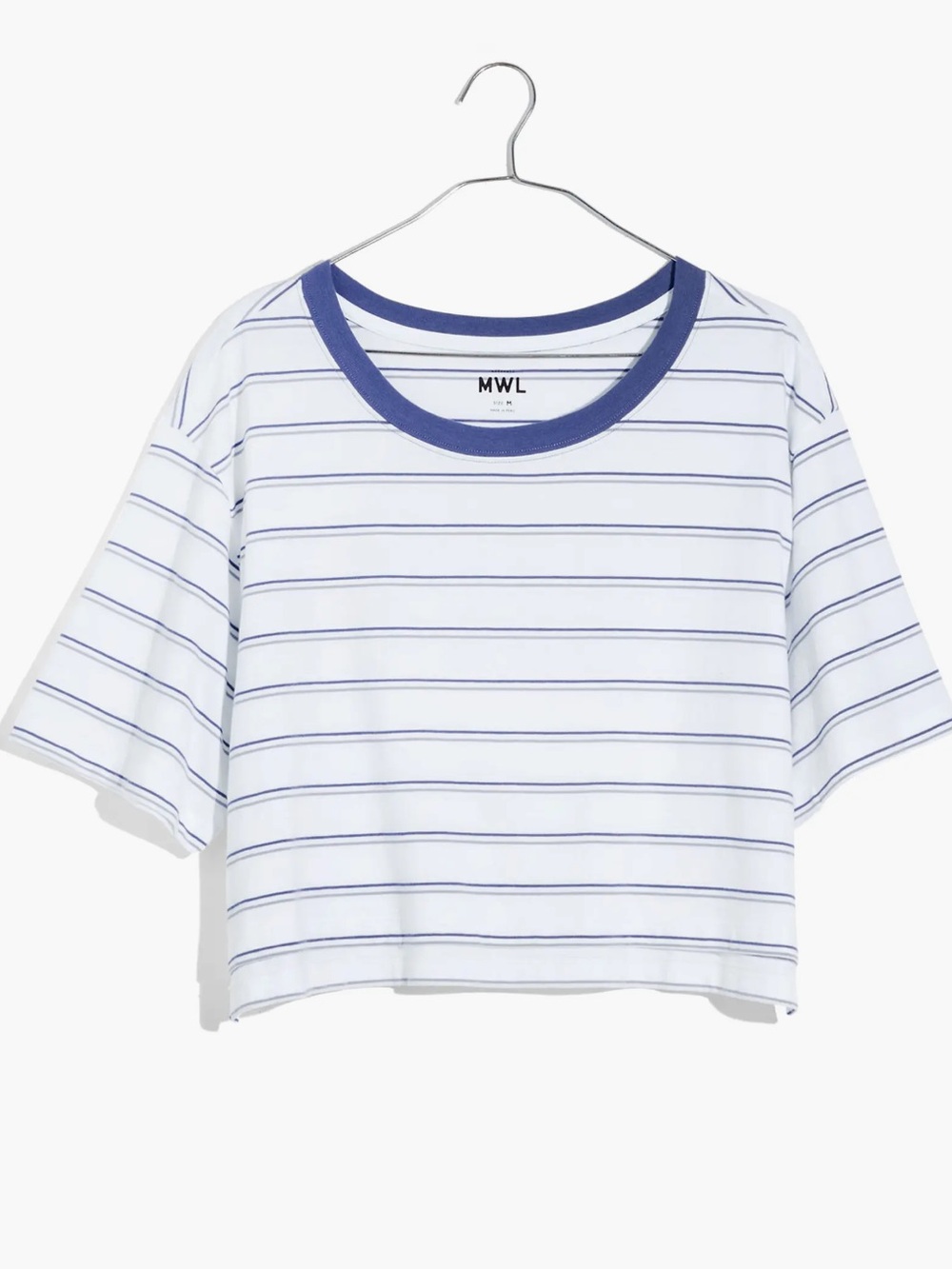 MWL Stripe Seamed Crop T-Shirt